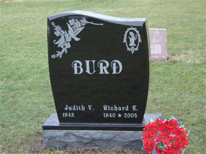 Black Granite Gravestones in Cheektowaga NY | Wagner Monuments