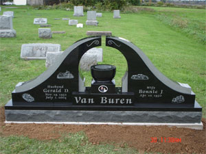 Black Granite Gravestones in Cheektowaga NY | Wagner Monuments